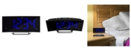 La Crosse Technology 1.8" Curved Blue LED Atomic Dual Alarm Clock